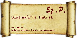 Szathmári Patrik névjegykártya