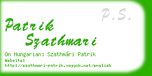 patrik szathmari business card